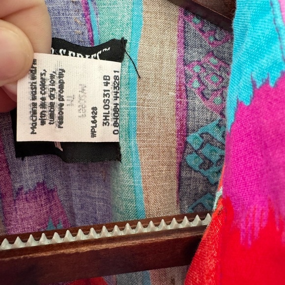 Vintage Frontier Series Western Abstract Button Up Cut Off Vest Tall Medium Mens - Picture 4 of 8